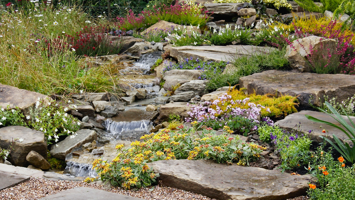 How do I build a rock garden_